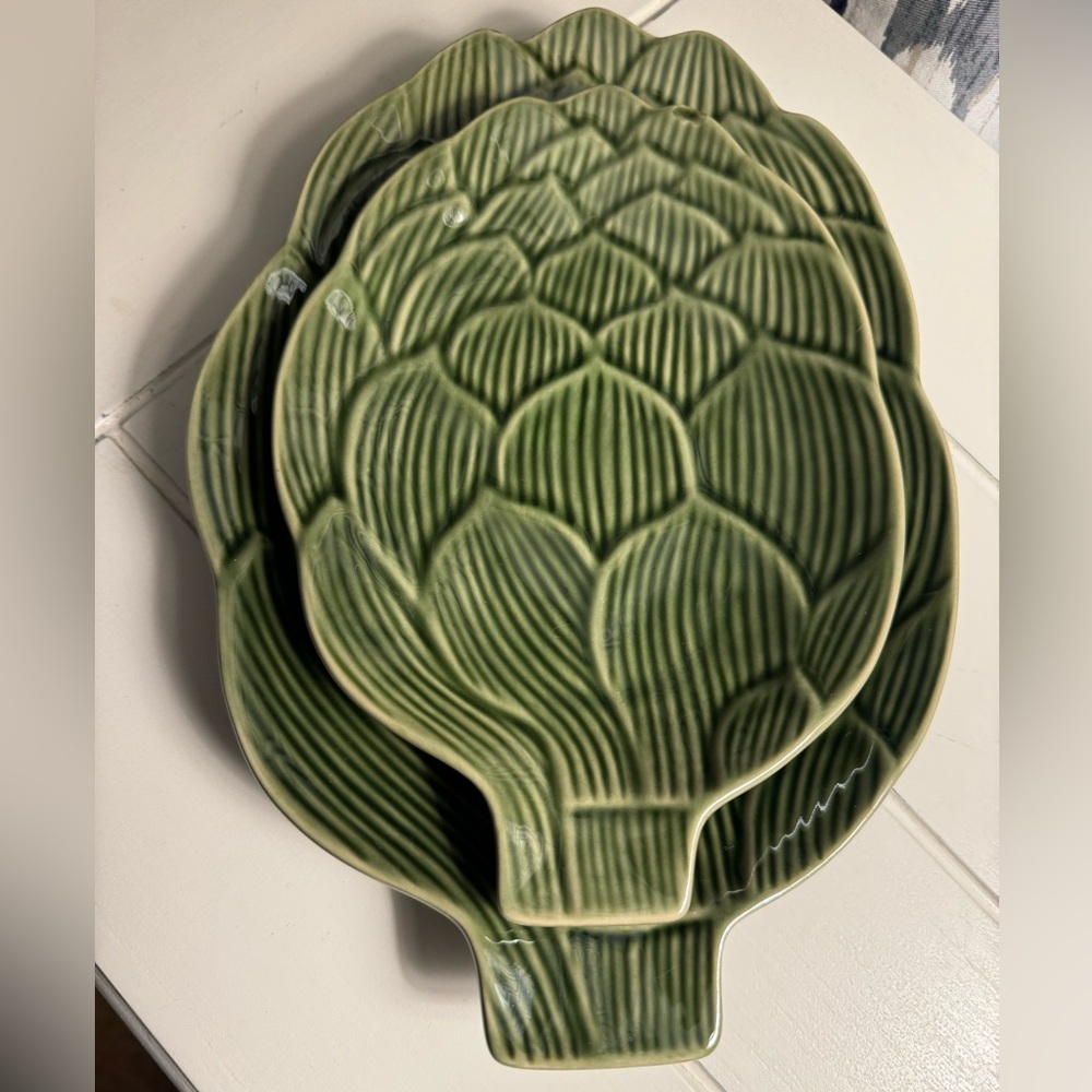 COPY - Green Artichoke Plates ~ Set of 2